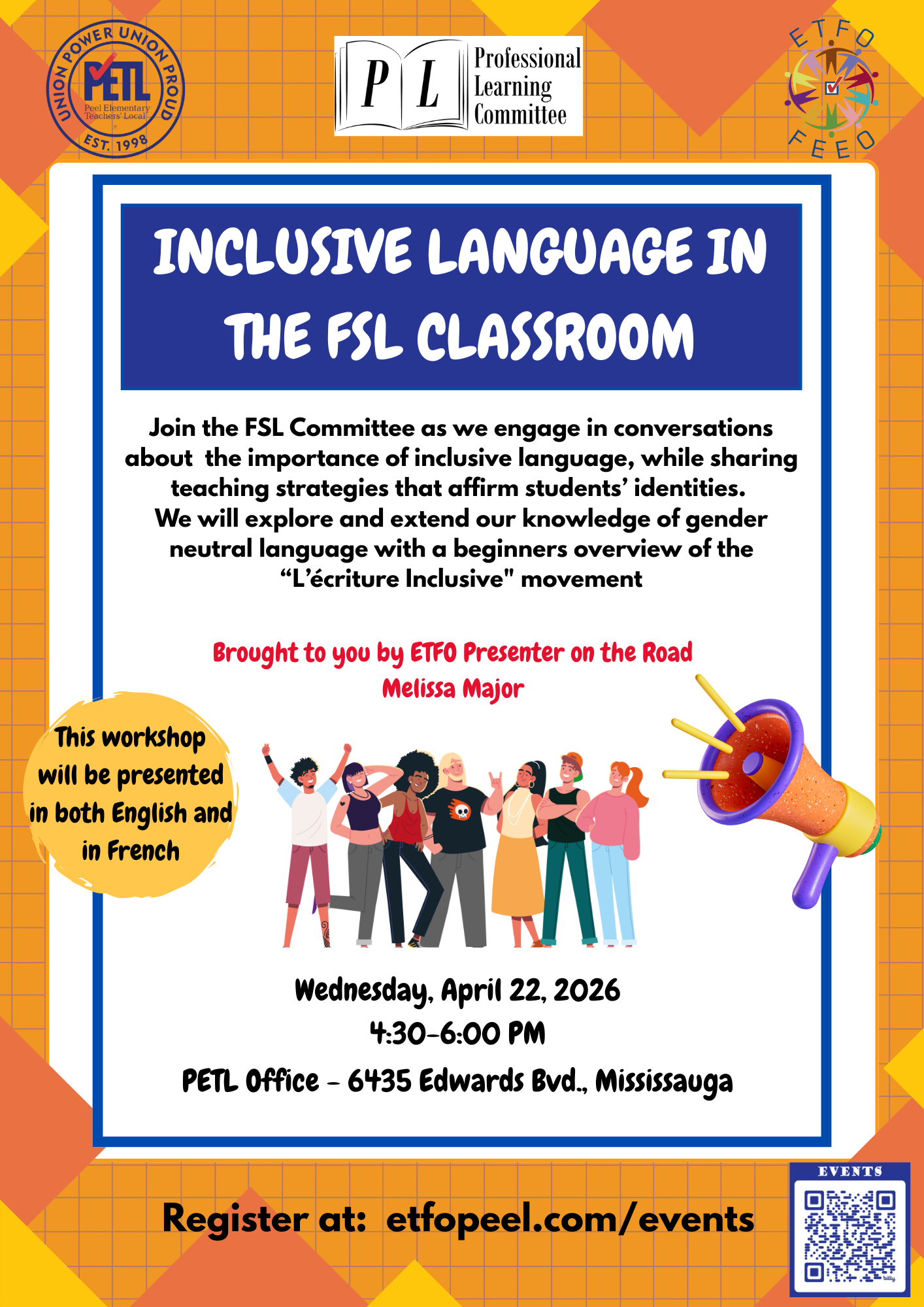 Inclusive Language in the FSL Classroom - Wed Apr 22 (PL Workshop) - PETL